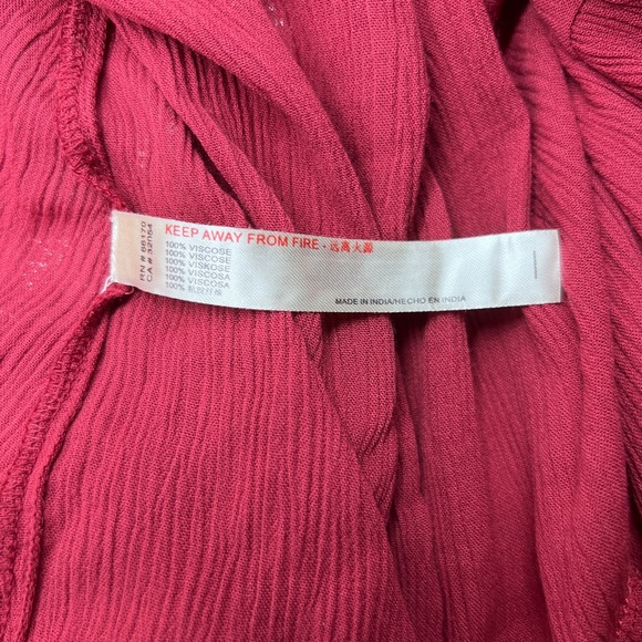 Free People Endless Summer Wraparound Halter Ruffled Flouncy Red Maxi Dr… - Picture 12 of 16